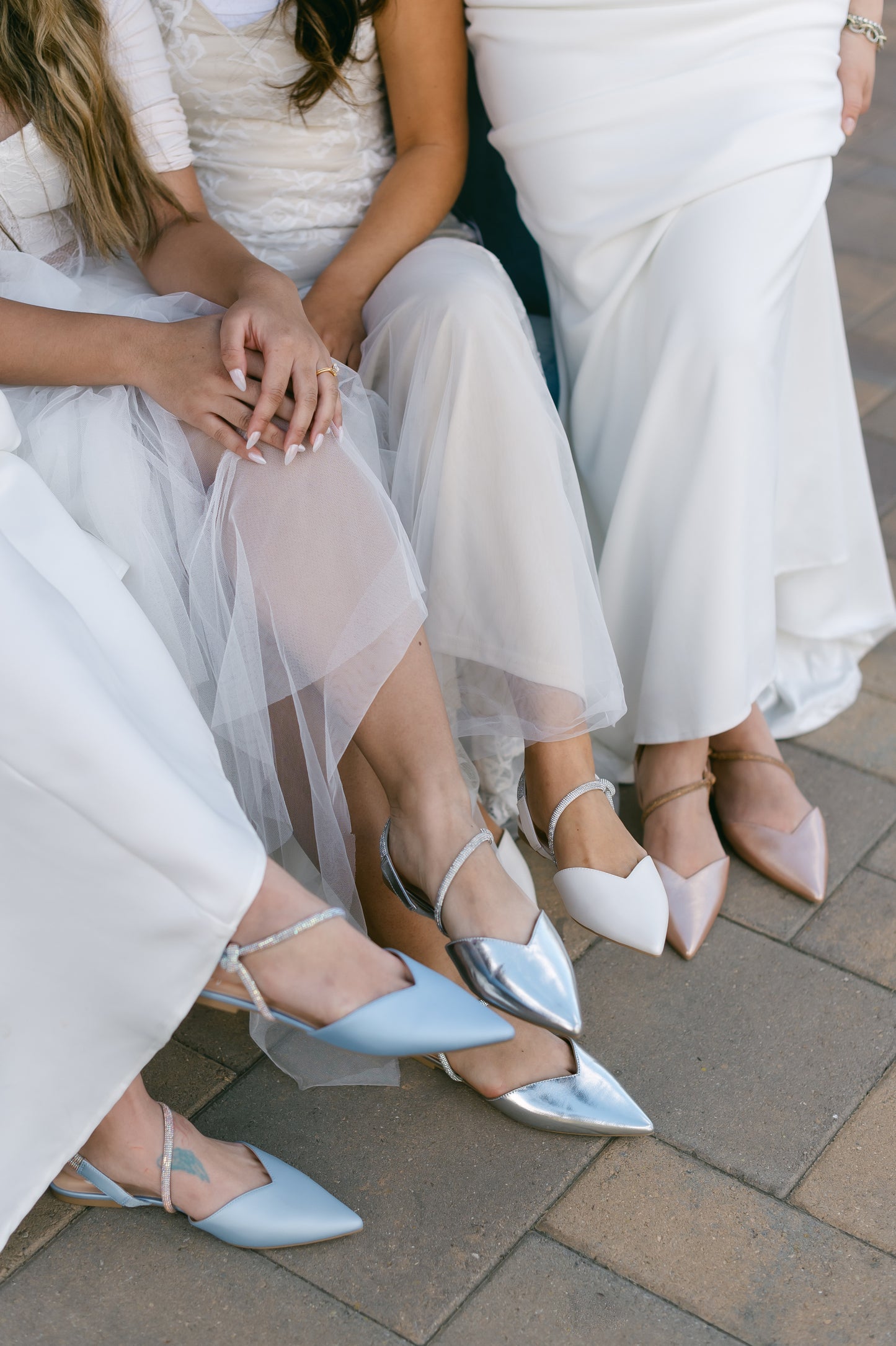 Sonnet Slingback Flat Shoe with Rhinestones