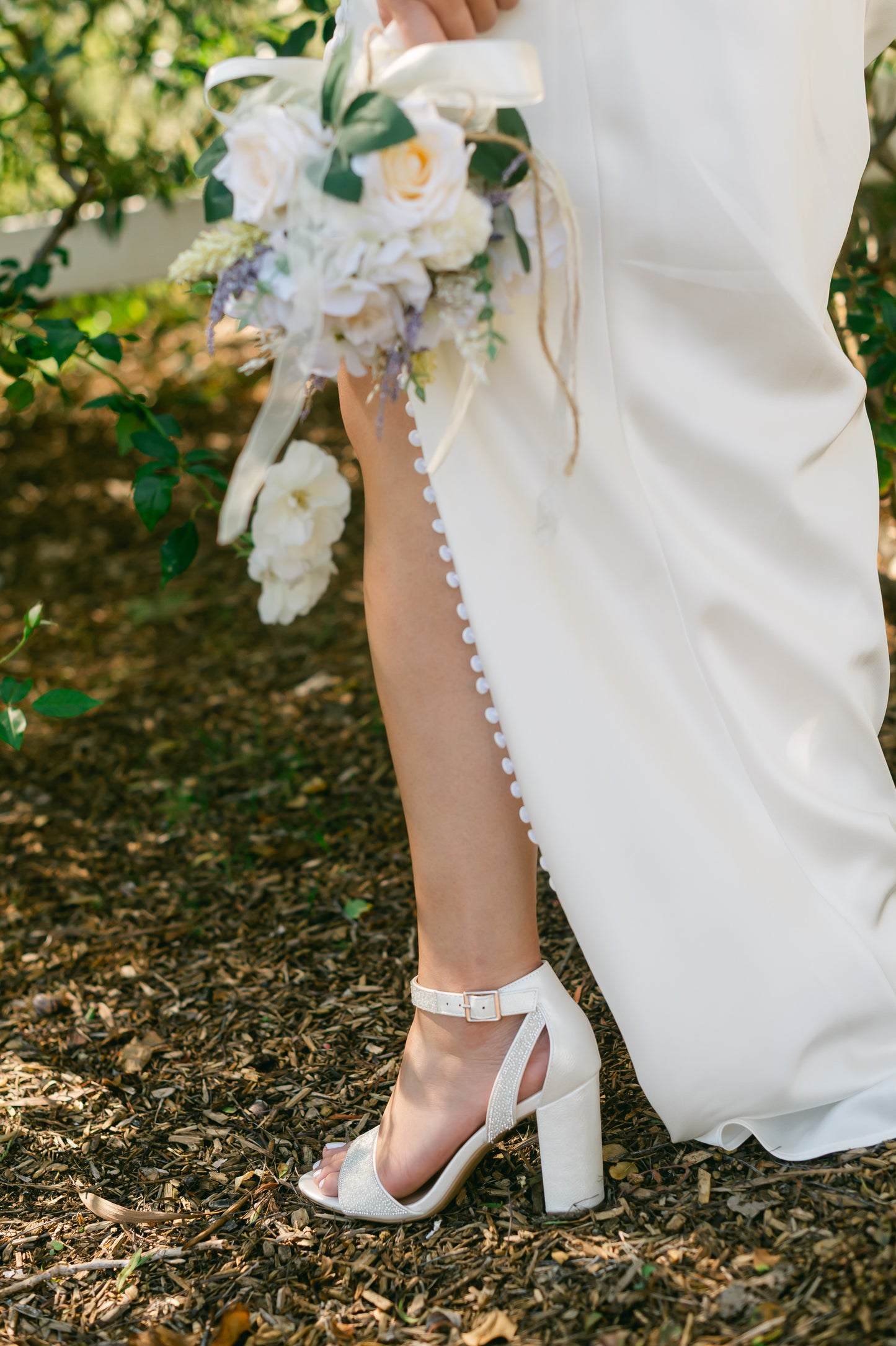 Chika Pearl and Rhinestone Block Heels
